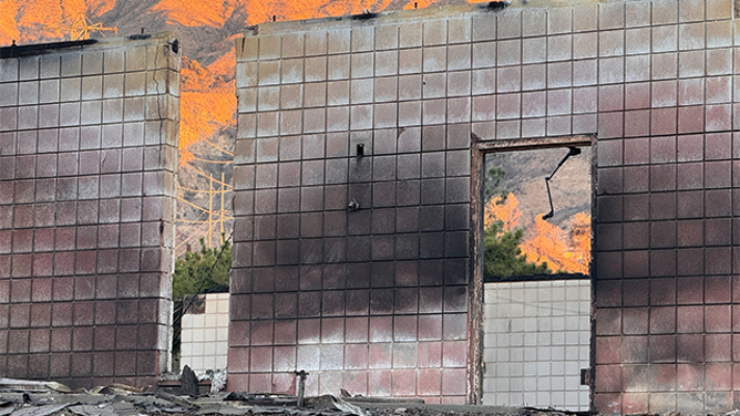 This photo from Jan. 15 shows a church that was destroyed in Pasadena as wildfires raged across the Los Angeles area.