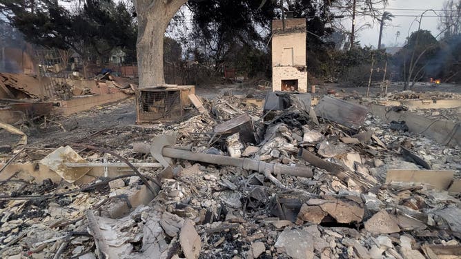 The Harbut-Singh home after the Eaton Fire in January 2025. 