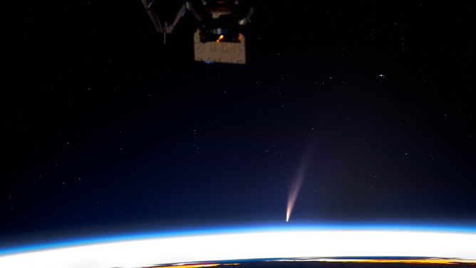 Comet 2024-G3 (Atlas) seen from the International Space Station on Jan. 11, 2025.