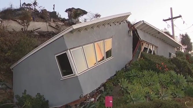 Mudslide strikes Pacific Palisades Home