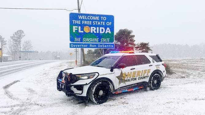 Walton County, Florida snowfall on Tuesday