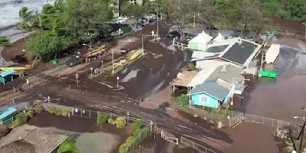 Watch: Drone highlights Maui flooding after powerful storm rakes Hawaiian islands