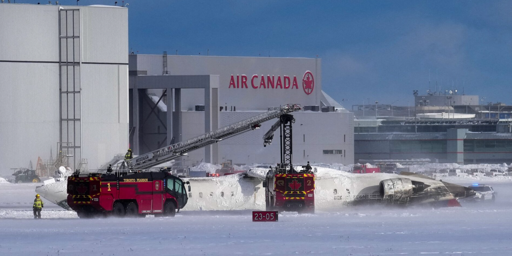 Delta flight from Minnesota crash lands upside down in Toronto, photos