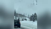 Video: Scary moment avalanche strikes near Colorado interstate as winter weather hits Rockies