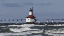 Watch: Ice boulders form on Lake Michigan shore as frigid winds batter Great Lakes