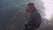 Watch: New Jersey police officer jumps into icy lake to save 11-year-old boy