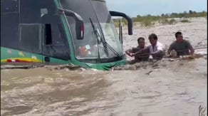 VIDEO: Several rescued from bus in Peru after becoming stuck in flooded river