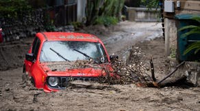 California atmospheric river’s relentless rains turn burn scars into roaring torrents of mud