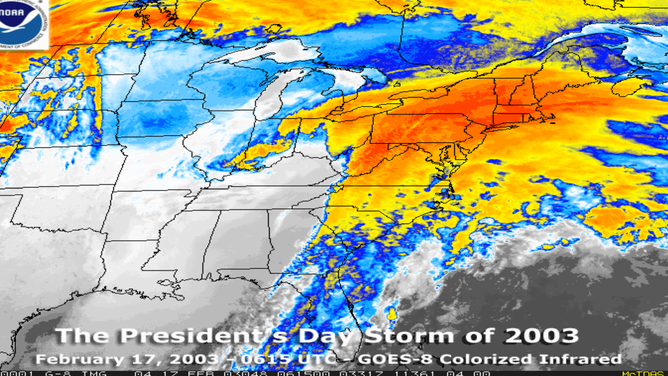 President's Day Storm of 2003 satellite