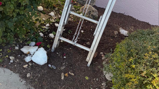 A large chunk of ice crashed through the roof of a Palm Coast, Florida home on Monday, prompting an investigation by federal aviation officials.