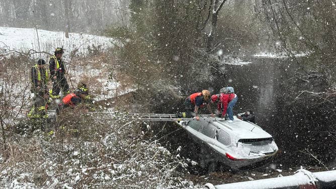 February 19, 2025 at 2:14 p.m. E.Washington St. and Hollywood Ave. Single vehicle crash into the water. 2 occupants. Cold injuries due to vehicle being submerged.