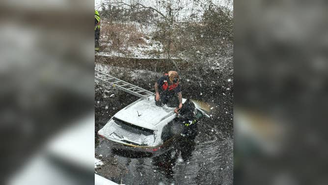 February 19, 2025 at 2:14 p.m. E.Washington St. and Hollywood Ave. Single vehicle crash into the water. 2 occupants. Cold injuries due to vehicle being submerged.