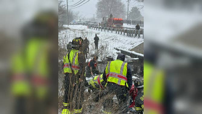 February 19, 2025 at 2:14 p.m. E.Washington St. and Hollywood Ave. Single vehicle crash into the water. 2 occupants. Cold injuries due to vehicle being submerged.