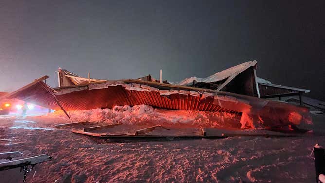 The HUD-Son Forest Equipment shipping and receiving building after collapse in Trenton, New York.