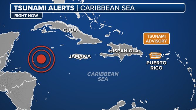 Caribbean tsunami warnings of 2/8/2025