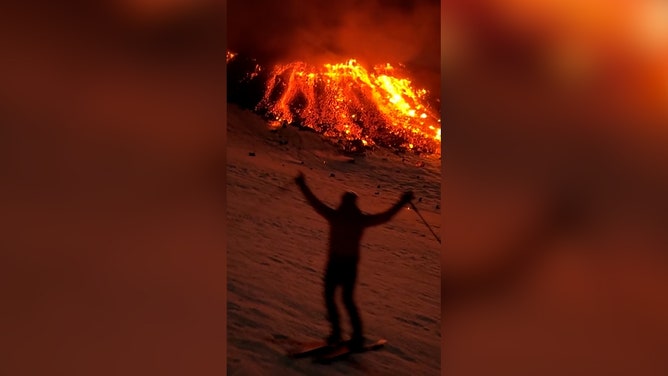 Skiing on an erupting volcano certainly isn’t for the faint-hearted, but it wasn’t enough to deter a team of professional skiers recently, who glided where lava meets snow on the flank of Mount Etna.