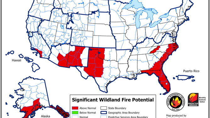 April wildfire outlook