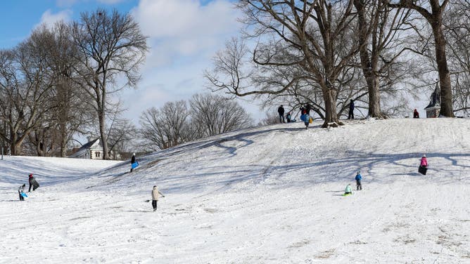 Children take advantage of a day off from school