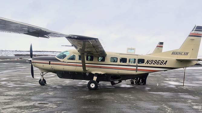 File image: A similar Bering Air aircraft that one authorities search for off the coast of Alaska. Bering Air - Cessna 208b -Fly - Archive