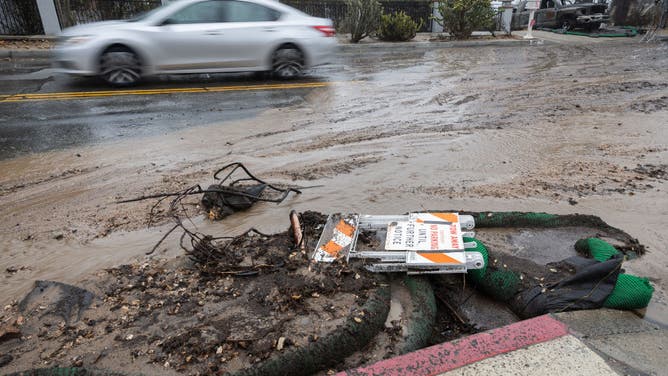 Flood warning in Eaton fire area