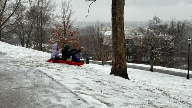 Snowfall in Richmond, Virginia, on Tuesday afternooon.