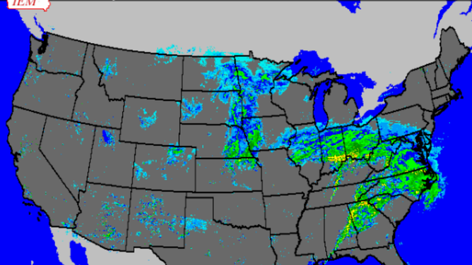 Radar of the January 2004 winter storm