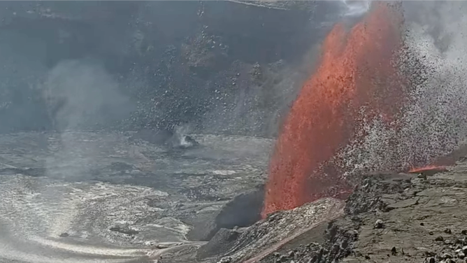 Lava fountaining at Kilauea (episode 9).