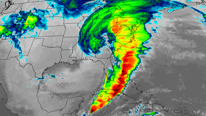 Satellite image of the 1993 Superstorm