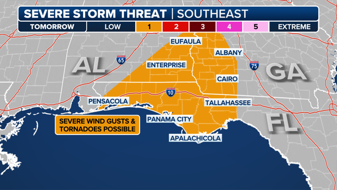 Severe weather threat for Thursday.