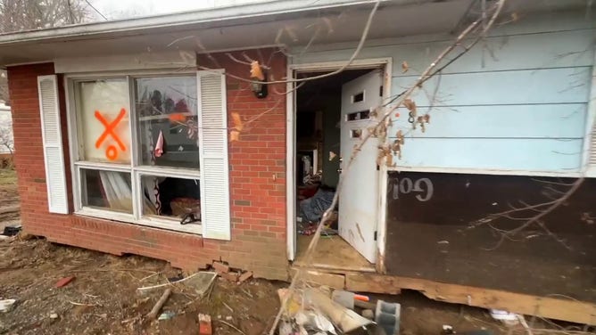 FOX Weather Correspondent Robert Ray shared these photos as he toured the community of Swannanoa, North Carolina, which was devastated by Hurricane Helene last year. He spoke with residents who are still trying to recover as winter weather descended upon the region.