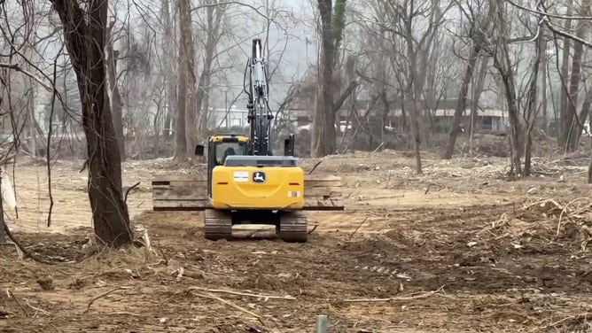 FOX Weather Correspondent Robert Ray shared these photos as he toured the community of Swannanoa, North Carolina, which was devastated by Hurricane Helene last year. He spoke with residents who are still trying to recover as winter weather descended upon the region.