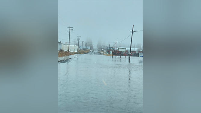 Images shared by the Washington State Department of Transportation show flooding in Whitman County on Sunday, Feb. 23, 2025.