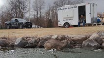 Drone video: 3 deer in Wisconsin find themselves in rescue operation after falling through frozen lake