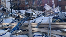 Four-stories of scaffolding collapse in Boston amid 55 mph gusts as powerful windstorm blasts New England