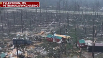 Drone video shows complete devastation after Mississippi tornado