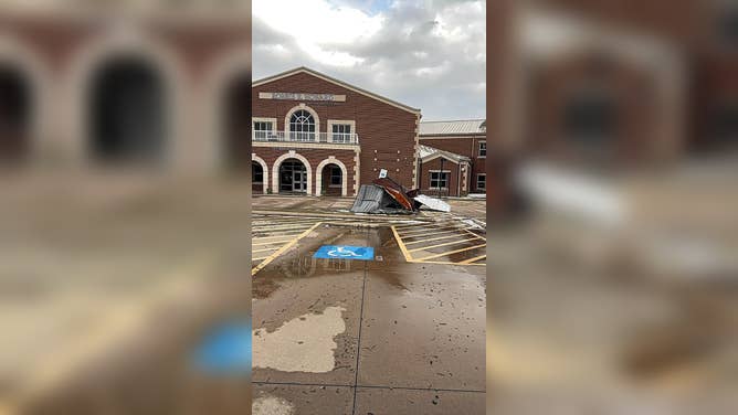 Storm damage in Waxahachie, Texas