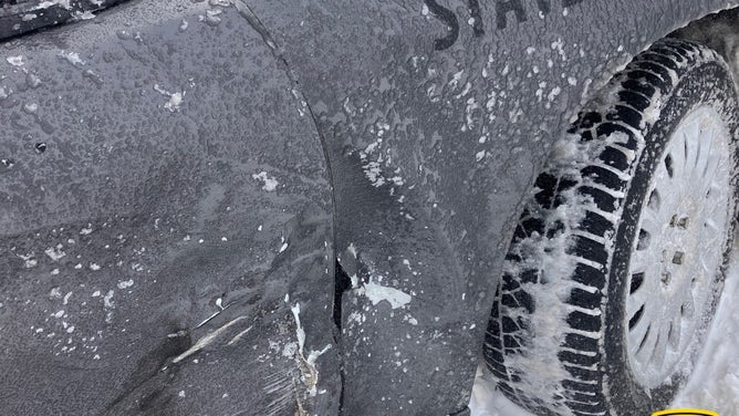 The blizzard created hazardous conditions for drivers.