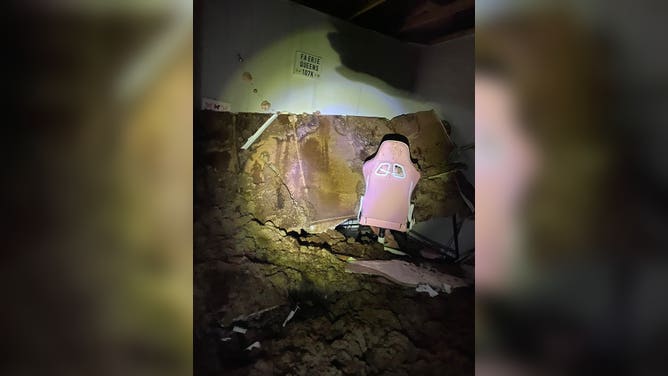 Ashlyn Carter-Lawson's home was damaged when a tornado caused the ceiling to collapse.