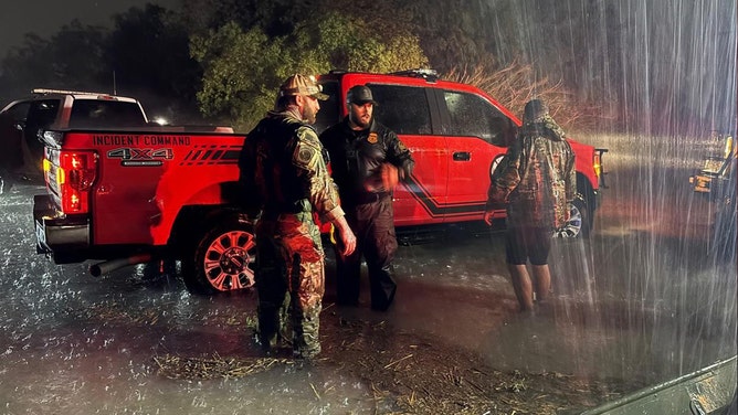 U.S. Border Patrol agents worked through the night Thursday in the Rio Grande Valley, rescuing residents affected by the storms' impacts.