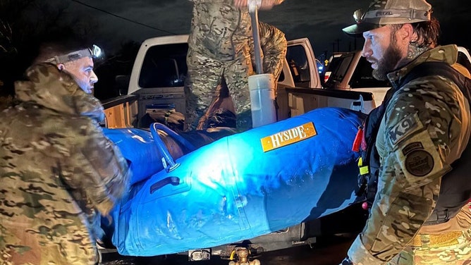 U.S. Border Patrol agents worked through the night Thursday in the Rio Grande Valley, rescuing residents affected by the storms' impacts.