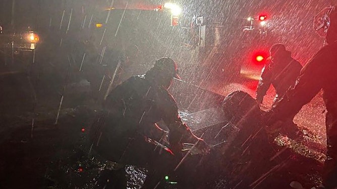 U.S. Border Patrol agents worked through the night Thursday in the Rio Grande Valley, rescuing residents affected by the storms' impacts.