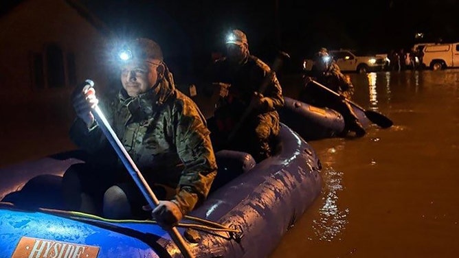 U.S. Border Patrol agents worked through the night Thursday in the Rio Grande Valley, rescuing residents affected by the storms' impacts.