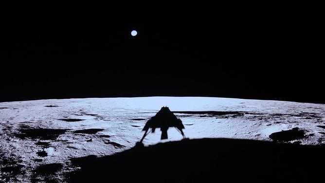 Blue Ghost Mission 1 - Shadow on the Moon's Surface