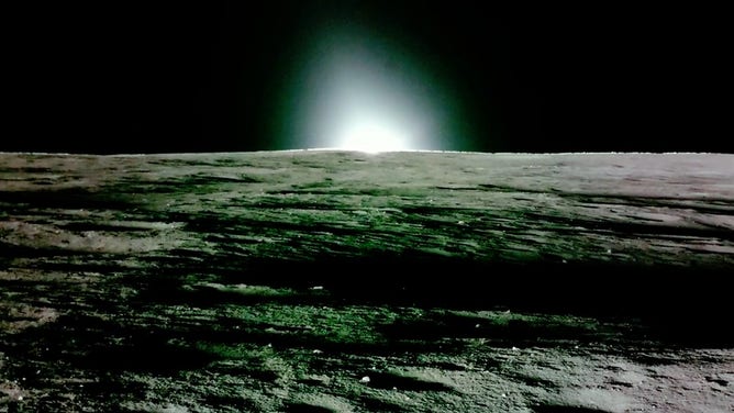 Sunset on the Moon taken by Blue Ghost on March 16, 2025. 