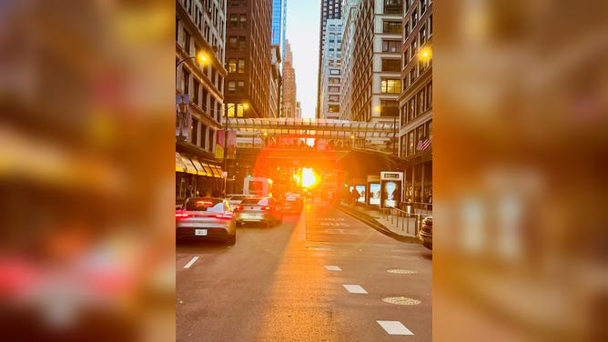 A beautiful sunset amid the Chicagohenge today.