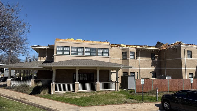 Tornado damage in Irving, Texas