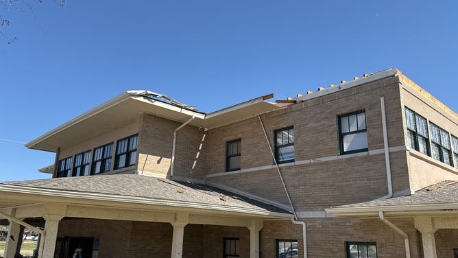 Tornado damage in Irving, Texas