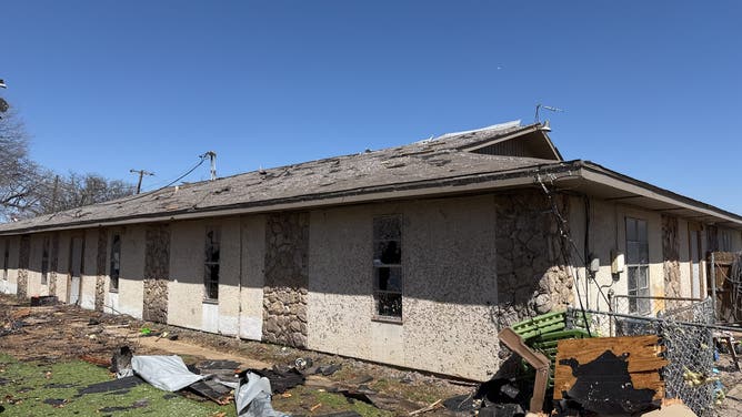 Tornado damage in Irving, Texas