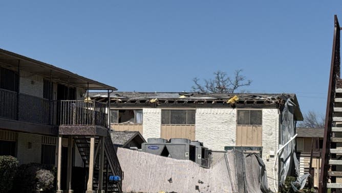 Tornado damage in Irving, Texas