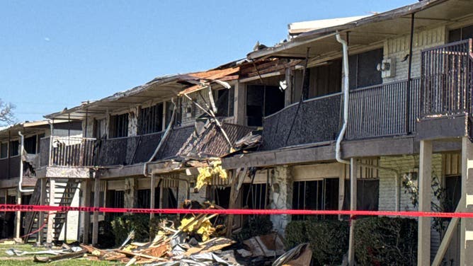 Tornado damage in Irving, Texas